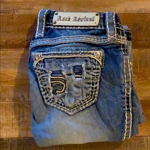 Rock revival distressed bootcut Jeans